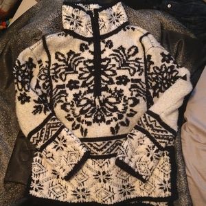 Anthropologie Moth Alaskan Half-Zip Sweater